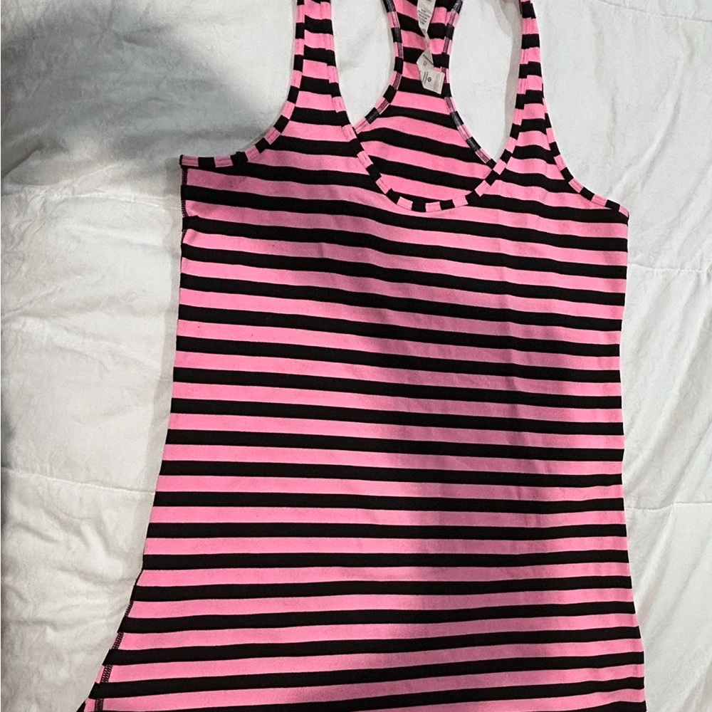 Lululemon Cool Racerback
Sea Stripe Pink Shell. Size 12